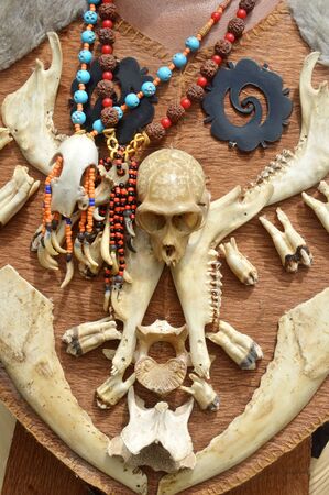 ornament on traditional dayak Kalimantan clothesの写真素材