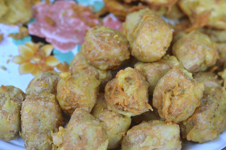 Fried tofu, a typical Indonesian snackの写真素材
