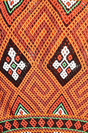 Ethnic pattern from Toraja South Sulawesi Indonesia. Traditional Asian shape and texture.
