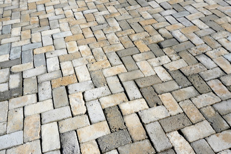 pattern block on the paving block