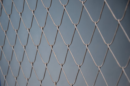 detailed pattern of iron wire fence