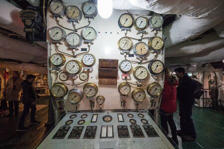 HMS Belfast is a Town-class light cruiser that was built for the Royal Navy.のeditorial素材