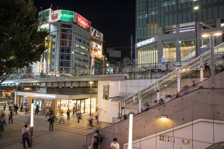 Shibuya Scramble is known for its busiest crossroads in the worldのeditorial素材