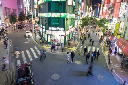 Shibuya Scramble is known for its busiest crossroads in the worldのeditorial素材