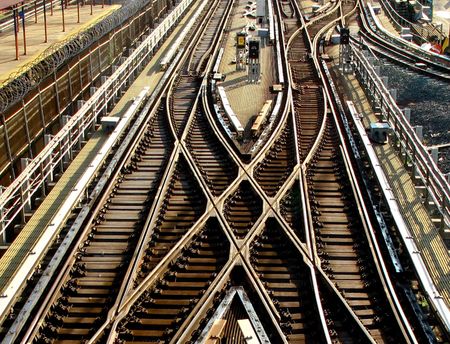 train tracksの写真素材