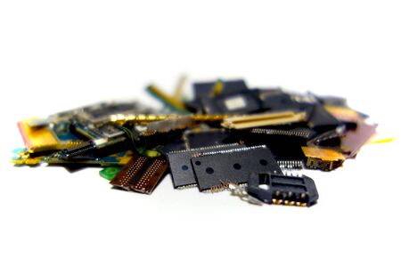 Gilded electronic and mechanical waste
