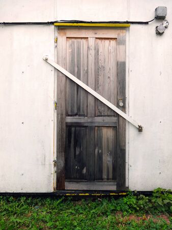Locked entrance door to the cottageの写真素材