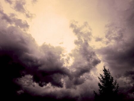 Menacing storm clouds bring rain