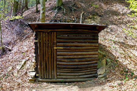 Forest wooden cottageの写真素材