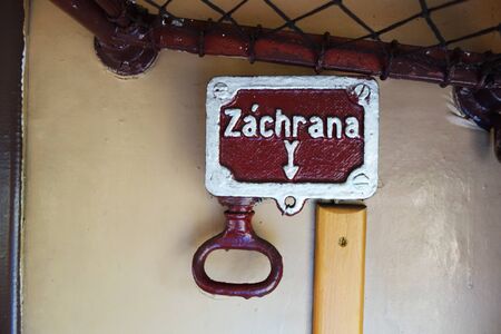 Hand brake on the trainの写真素材