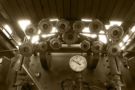 Steam locomotive interiorの写真素材