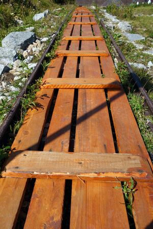 The rails in the high mountains