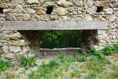 Ruins Brekov Castle, Slovakiaの写真素材