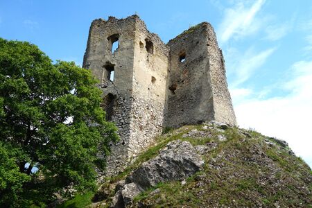 Ruins of Brekov Castle, Slovakiaの写真素材