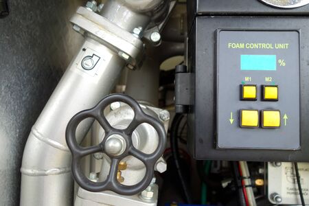 Fire equipment in a fire truck