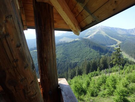 Observation tower in the Low Tatrasの写真素材