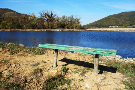 Natural pond in beautiful countrysideの写真素材