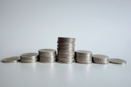 Stacked euro coins