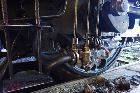 Hot water flows from the locomotive