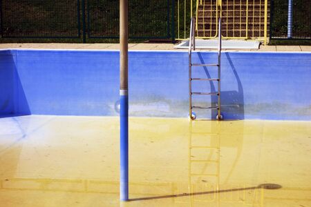 Outdoor pool in the spring before the summer season