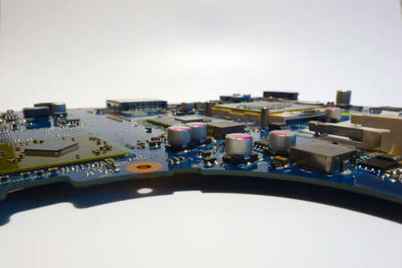 Removed computer board from laptopの写真素材