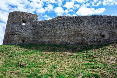 Jasenov Castle Slovakia near the town of HumennÃ©. View of objekts and ruins that are being reconstructed for a tourist attraction with beautiful surroundings and natureの写真素材