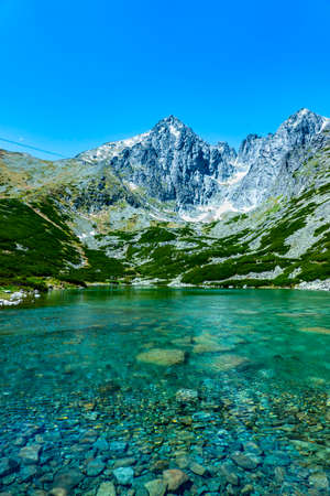 Rocky lake natural lake in the High Tatras