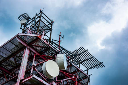 A radio relay station in the high mountains