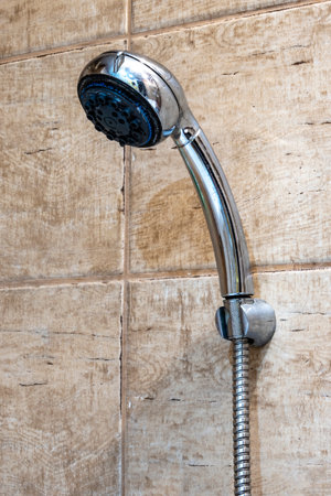 Shower cubicle in the bathroomの写真素材