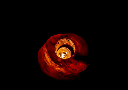 Healing energy emanating from a lit salt lamp