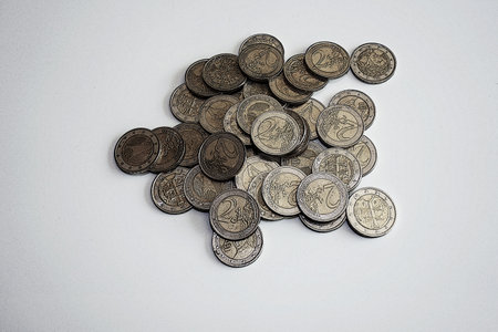 Euro coin currency in the European Union