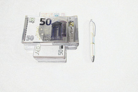 Paper currency in the European Unionの写真素材