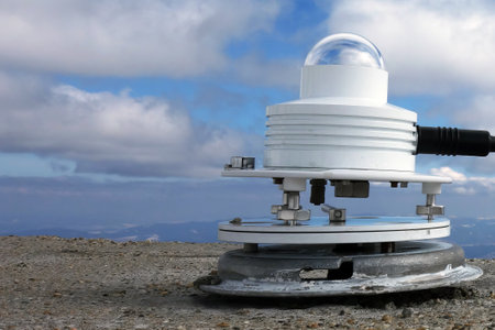 Meteorological equipment for measuring technical dataの写真素材