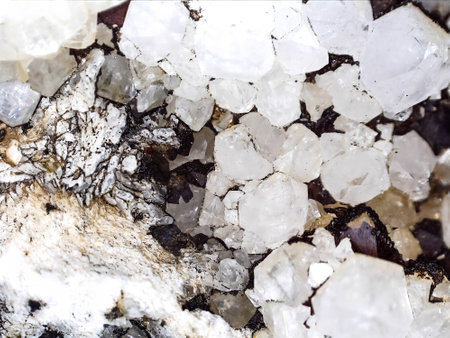Detail of the crystalline quartz rock structure