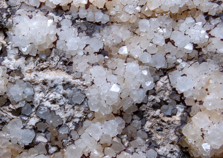 Detail of the crystalline quartz rock structureの写真素材