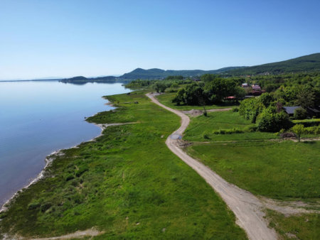 Drone view of ZemplÃ­nska Å Ã­rava Slovakiaの写真素材