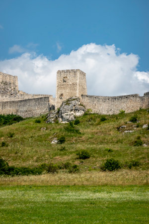 More Castle built on a travertine baseの写真素材