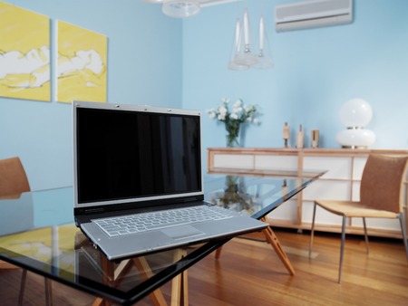 Business office with modern decorationの写真素材