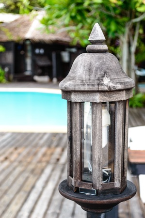 Lighting around the pool  on the resort of Pattaya.のeditorial素材