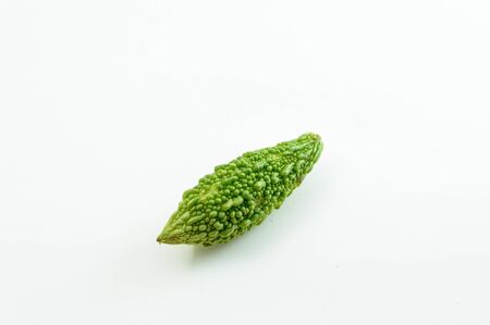 bitter gourd on white background.の写真素材