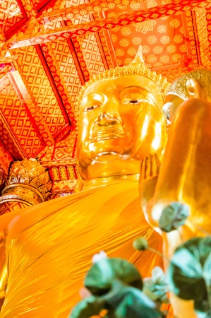 Big Buddha. Which is enshrined in the church. Ayutthaya, Thailand.の写真素材