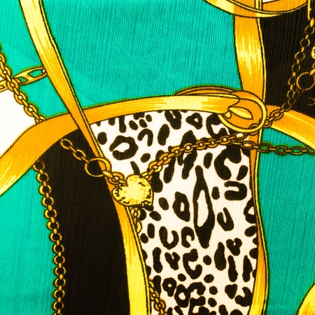 Gold chain looped heart pattern.For art texture or web design and background.の写真素材