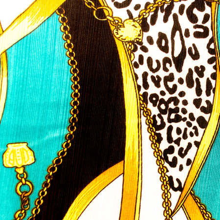 Gold chain looped heart pattern.For art texture or web design and background.の写真素材
