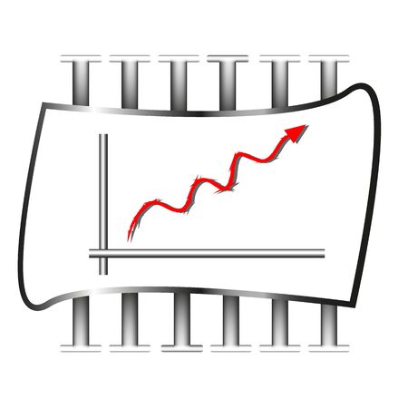 vector illustration of business chart.のイラスト素材
