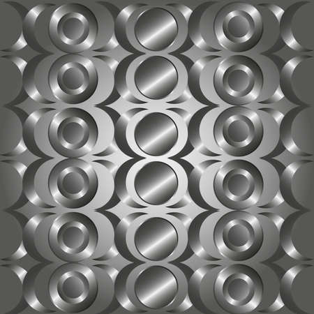 Metal circle rings pattern.For art texture or web design and idea background.のイラスト素材