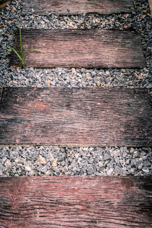 Old wood vintage style. for making walk in the park.の写真素材