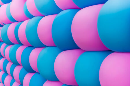 Pink and Blue Balloons backgroundの写真素材