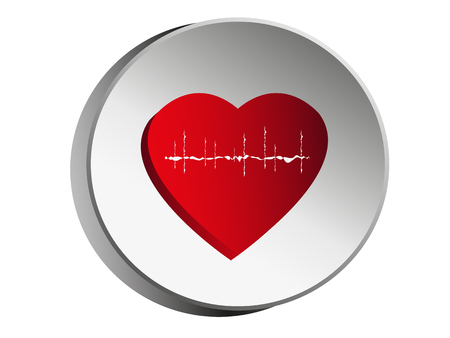 Pulse and heart.Symbol of medical icons design.のイラスト素材