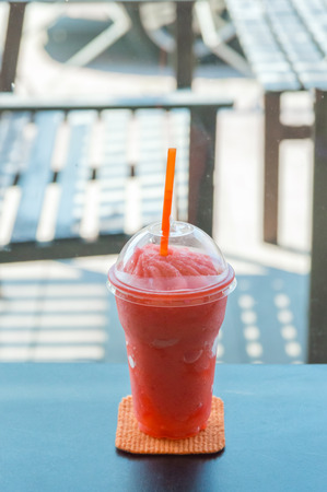 Strawberry smoothie for a refreshing body each day.の写真素材