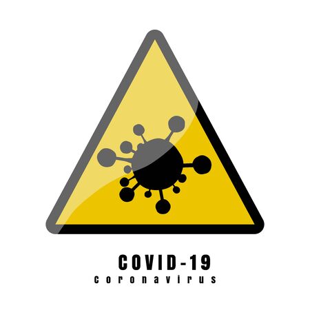 Stop Novel Coronavirus outbreak covid-19. Coronavirus COVID-19 icon. Coronavirus warning sign. Protect coronavirus COVID-19 icon Lock down sign Stay at home. biohazard symbol.のイラスト素材